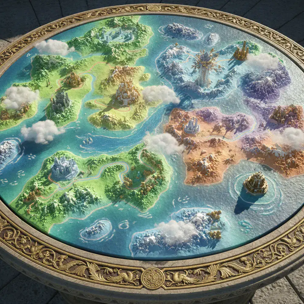 Visão inicial do mapa do jogo